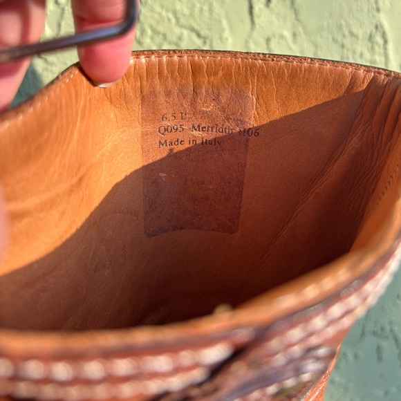 Coach Brown Leather embossed Knee-High Boots - Picture 6 of 10